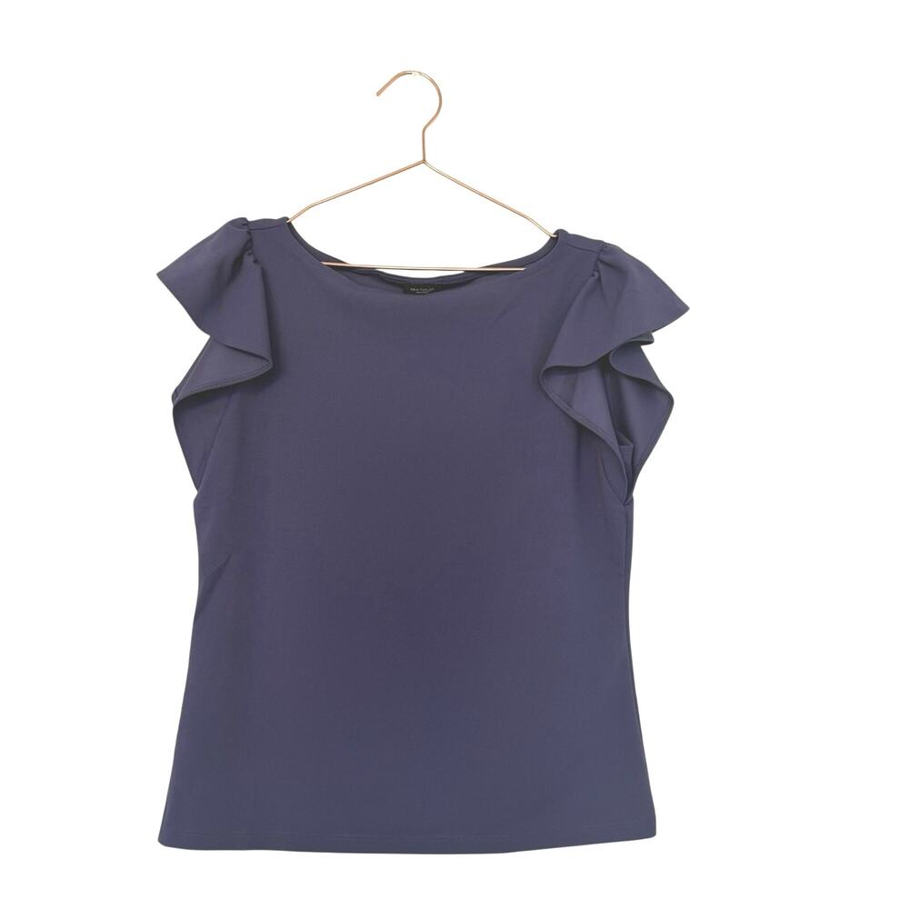 Ann Taylor factory Women's purple Ruffle Sleeve Top size small